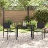 Ensemble de salle à manger pour jardin 3 pcs Noir polyrotin 545990545990