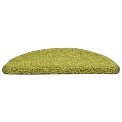 Tapis d'escalier 30 pièces 56 x 17 x 3 cm Vert Demi-rond 545995545995