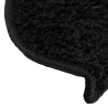 Tapis d'escalier 30 pièces 65 x 21 x 4 cm Noir Demi-rond Grand 545997545997