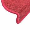 Tapis d'escalier 20 pièces 56 x 17 x 3 cm Rouge Demi-rond 545998545998