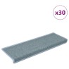 Tapis d'escalier 30 pièces 65 x 21 x 4 cm Bordure rectangulaire bleu marine 546001546001