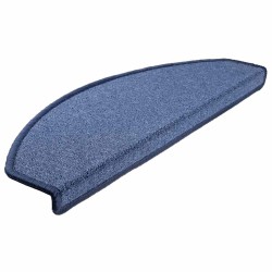 Tapis d'escalier 20 pièces 65 x 24 x 4 cm Bleu Demi-rond Grand 546005546005