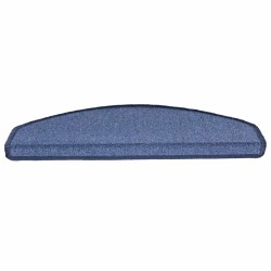 Tapis d'escalier 20 pièces 65 x 24 x 4 cm Bleu Demi-rond Grand 546005546005