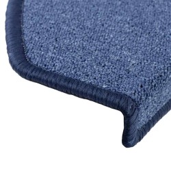 Tapis d'escalier 20 pièces 65 x 24 x 4 cm Bleu Demi-rond Grand 546005546005