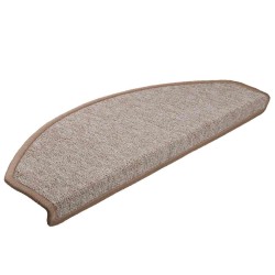 Tapis d'escalier 20 pièces 65 x 24 x 4 cm Marron clair Demi-rond Grand 546013546013