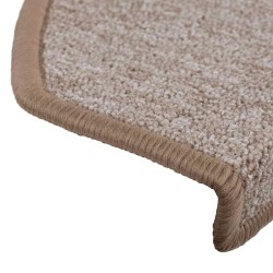 Tapis d'escalier 20 pièces 65 x 24 x 4 cm Marron clair Demi-rond Grand 546013546013