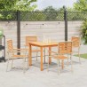 Ensemble de salle à manger pour jardin 5 pcs Beige 546016546016