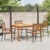 Ensemble de salle à manger pour jardin 5 pcs Noir 546017546017