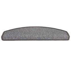 Tapis d'escalier 20 pièces 65 x 24 x 4 cm Gris foncé Demi-rond Grand 546018546018