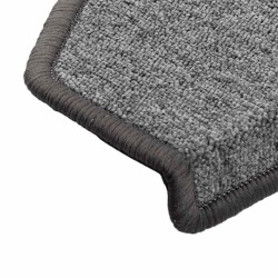 Tapis d'escalier 20 pièces 65 x 24 x 4 cm Gris foncé Demi-rond Grand 546018546018
