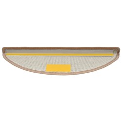 Tapis d'escalier 20 pièces 56 x 17 x 3 cm Marron clair Demi-rond 546021546021