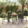 Ensemble de salle à manger pour jardin 5 pcs Noir polyrotin 546023546023