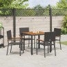 Ensemble de salle à manger pour jardin 5 pcs Noir polyrotin 546023546023