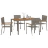 Ensemble de salle à manger pour jardin 5 pcs Gris polyrotin 546026546026