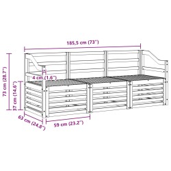 Ensembles de canapés 3 pcs Naturel Bois d'Acacia Massif 546033546033