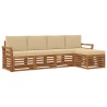 Ensembles de canapés avec coussin 5 pcs Naturel et Beige 546036546036