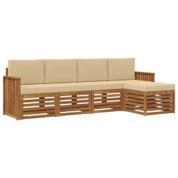 Ensembles de canapés avec coussin 5 pcs Naturel et Beige 546043546043