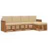 Ensembles de canapés avec coussin 5 pcs Naturel et Beige 546043546043