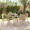 Ensemble de salle à manger pour jardin 5 pcs Beige polyrotin 546049546049