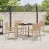 Ensemble de salle à manger pour jardin 5 pcs Beige polyrotin 546049546049