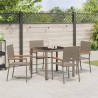 Ensemble de salle à manger pour jardin 5 pcs Gris polyrotin 546052546052