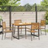 Ensemble de salle à manger pour jardin 5 pcs Gris 546055546055