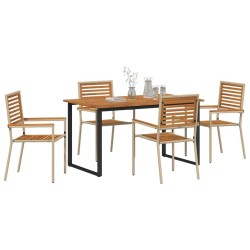 Ensemble de salle à manger pour jardin 5 pcs Beige 546057546057