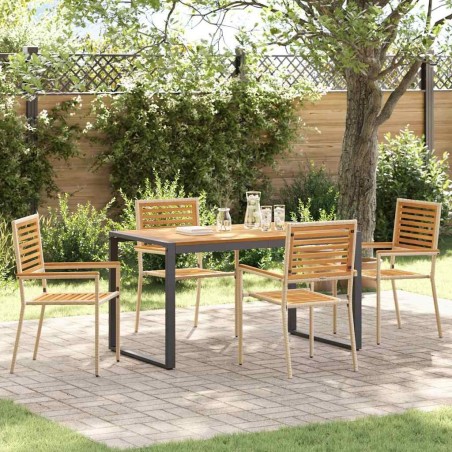 Ensemble de salle à manger pour jardin 5 pcs Beige et Marron 546058546058