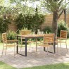 Ensemble de salle à manger pour jardin 5 pcs Beige et Marron 546058546058