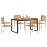 Ensemble de salle à manger pour jardin 5 pcs Beige et Marron 546058546058