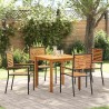 Ensemble de salle à manger pour jardin 5 pcs Noir 546062546062