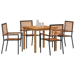 Ensemble de salle à manger pour jardin 5 pcs Noir 546062546062