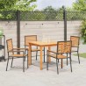 Ensemble de salle à manger pour jardin 5 pcs Noir 546062546062