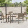 Ensemble de salle à manger pour jardin 5 pcs Gris polyrotin 546065546065