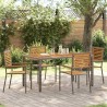 Ensemble de salle à manger pour jardin 5 pcs Gris et marron 546072546072