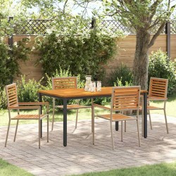 Ensemble de salle à manger pour jardin 4 pcs Beige et Marron 546075546075