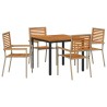 Ensemble de salle à manger pour jardin 5 pcs Beige et Marron 546076546076