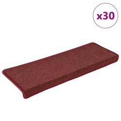 Tapis d'escalier 30 pièces 65 x 21 x 4 cm Bordeaux Bordure rectangulaire 546077546077