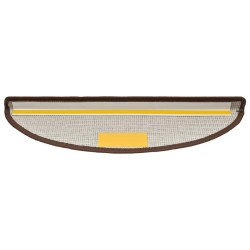 Tapis d'escalier 20 pièces 56x17x3 cm Marron café Demi-rond 546078546078