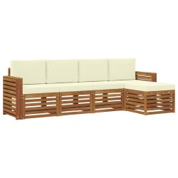 Ensembles de canapés avec coussin 5 pcs Naturel et Crème 546079546079