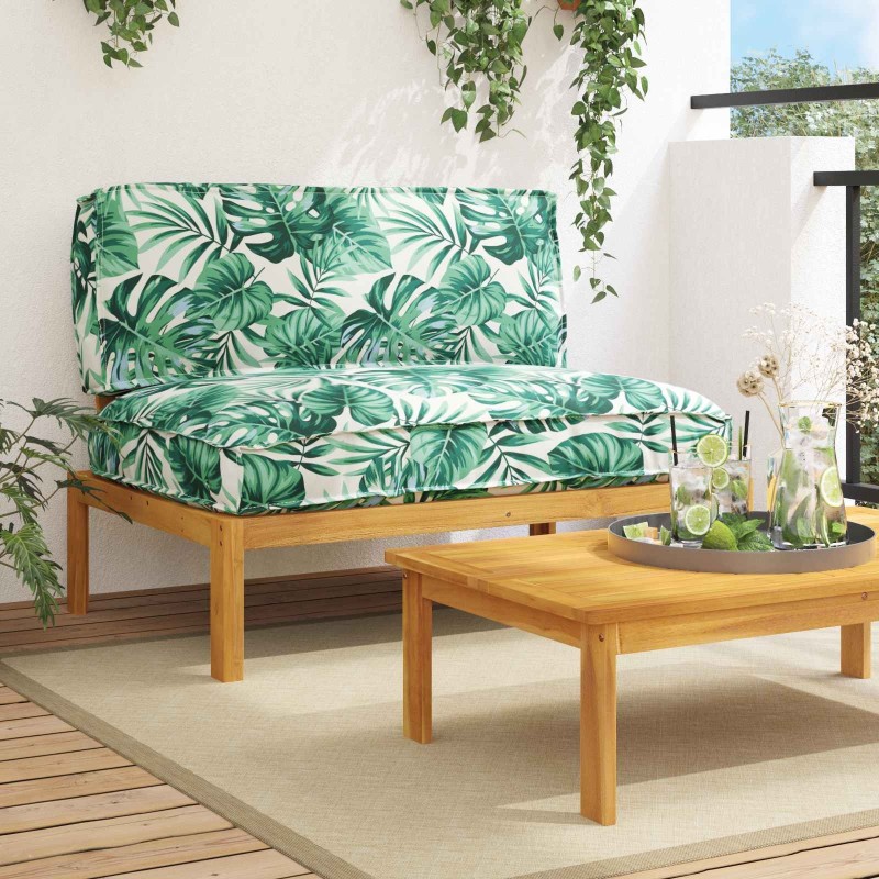 Ensemble de Canapés avec coussin Motif feuille 120 x 92 x 69 cm 546082546082