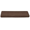 Tapis d'escalier 30 pièces 65 x 21 x 4 cm Marron café Bord rectangulaire 546093546093