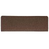 Tapis d'escalier 30 pièces 65 x 21 x 4 cm Marron café Bord rectangulaire 546093546093