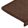 Tapis d'escalier 30 pièces 65 x 21 x 4 cm Marron café Bord rectangulaire 546093546093