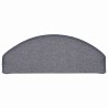 Tapis d'escalier 30 pièces 65 x 24 x 4 cm Gris clair et bleu Demi-rond Grand 546095546095