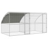 Cage à poules 2 pcs Argenté 400 x 200 x 200 cm Acier et PE 546097546097