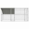 Cage à poules 2 pcs Argenté 400 x 200 x 200 cm Acier et PE 546097546097