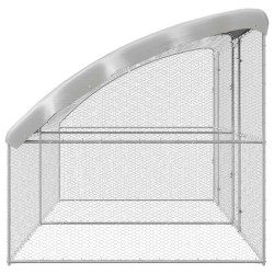 Cage à poules 2 pcs Argenté 400 x 200 x 200 cm Acier et PE 546097546097