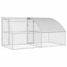 Cage à poules 2 pcs Argenté 400 x 200 x 200 cm Acier et PE 546097546097