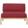 Ensemble de Canapés avec coussin Uni Bordeaux 120 x 92 x 69 cm 546100546100